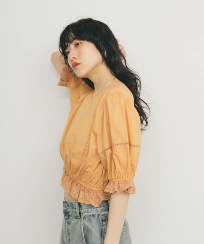 2WAY簡約蕾絲襯衫