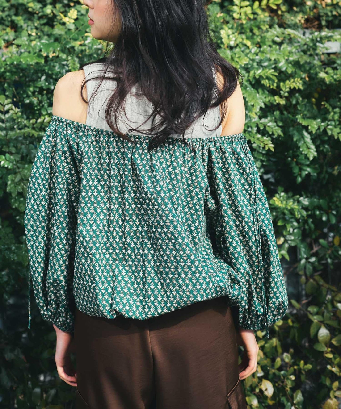 2WAY花卉印花襯衫