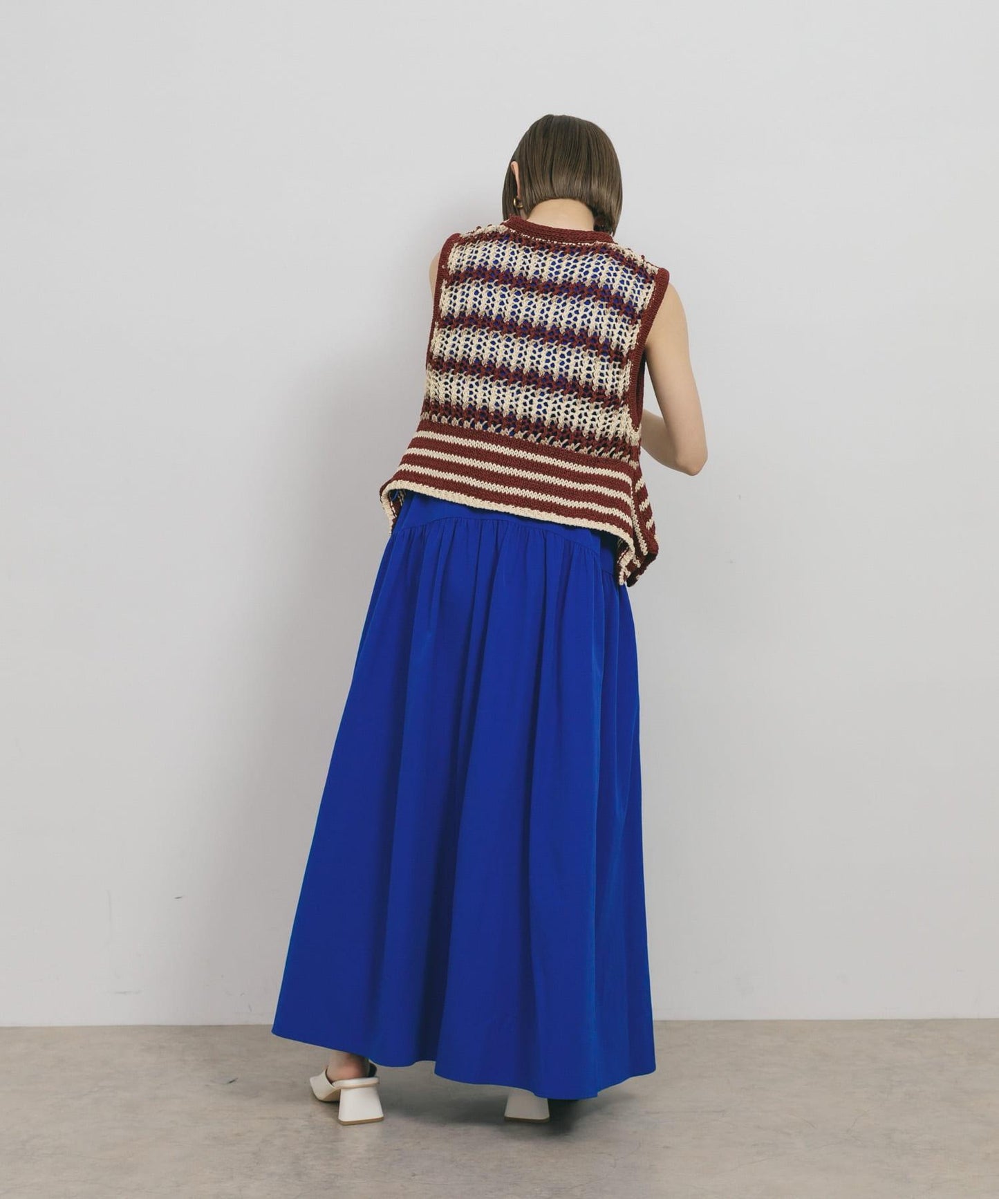 無袖抽繩連衣裙