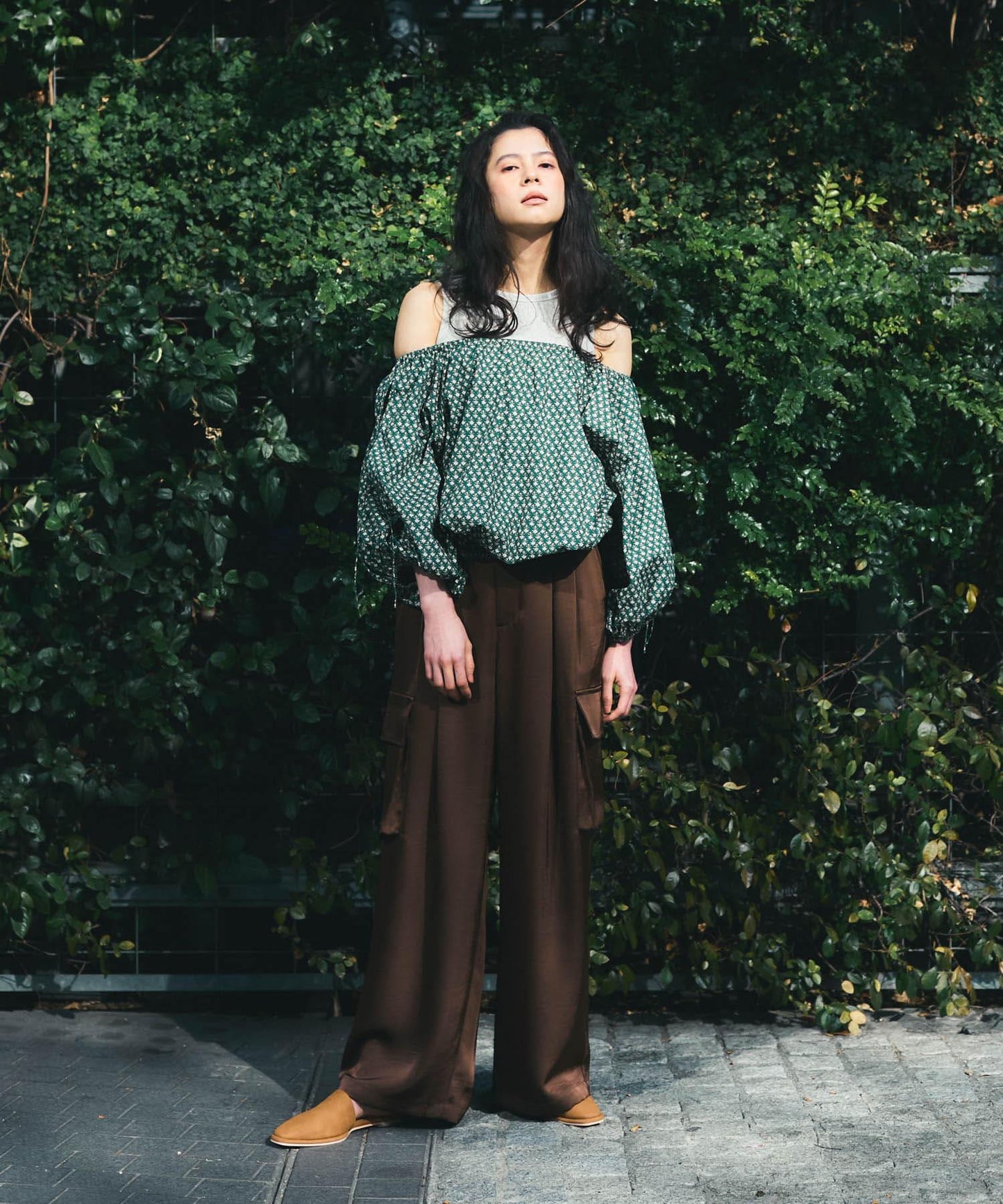 2WAY花卉印花襯衫