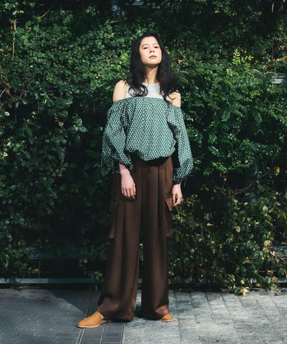 2WAY花卉印花襯衫