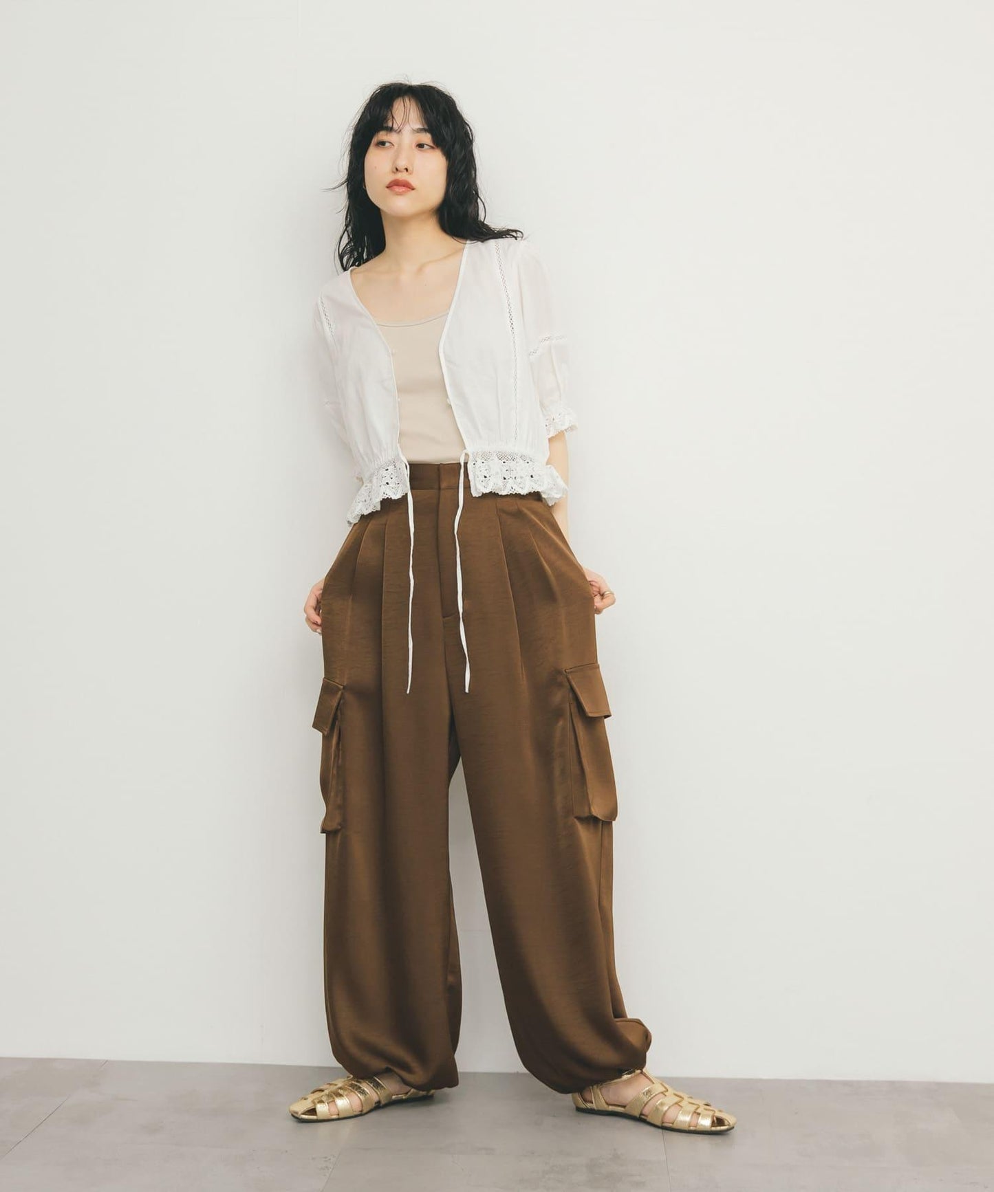 2WAY簡約蕾絲襯衫