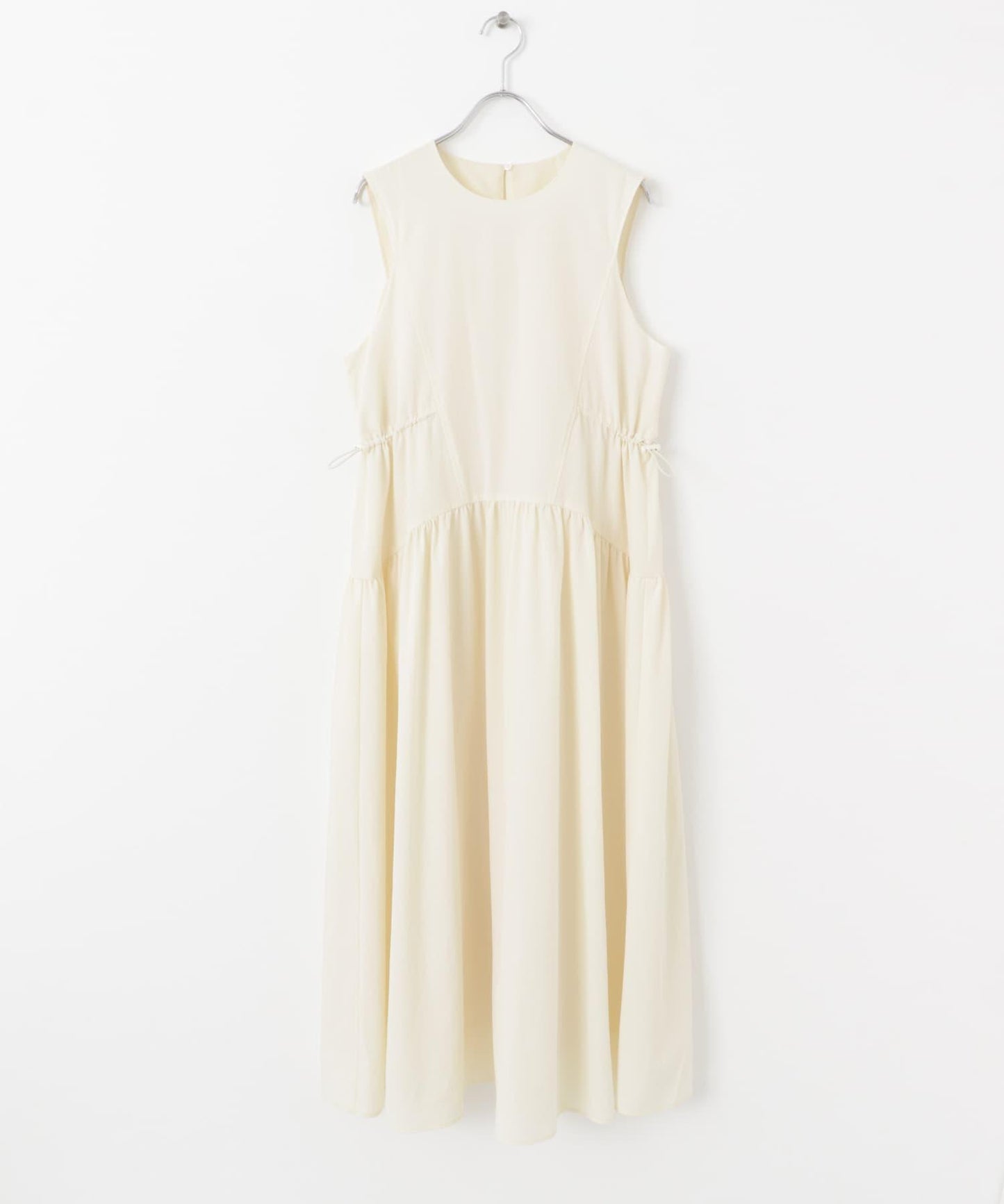 無袖抽繩連衣裙