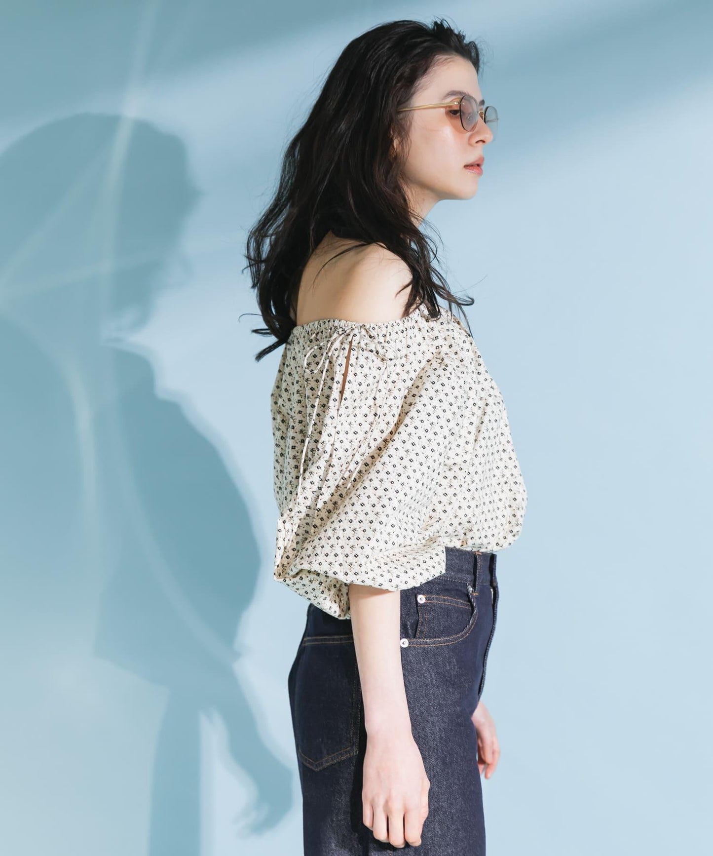 2WAY花卉印花襯衫