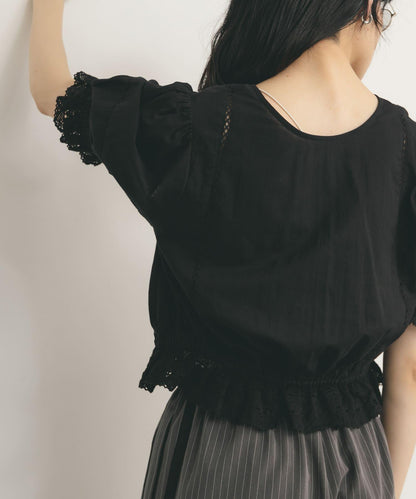 2WAY簡約蕾絲襯衫