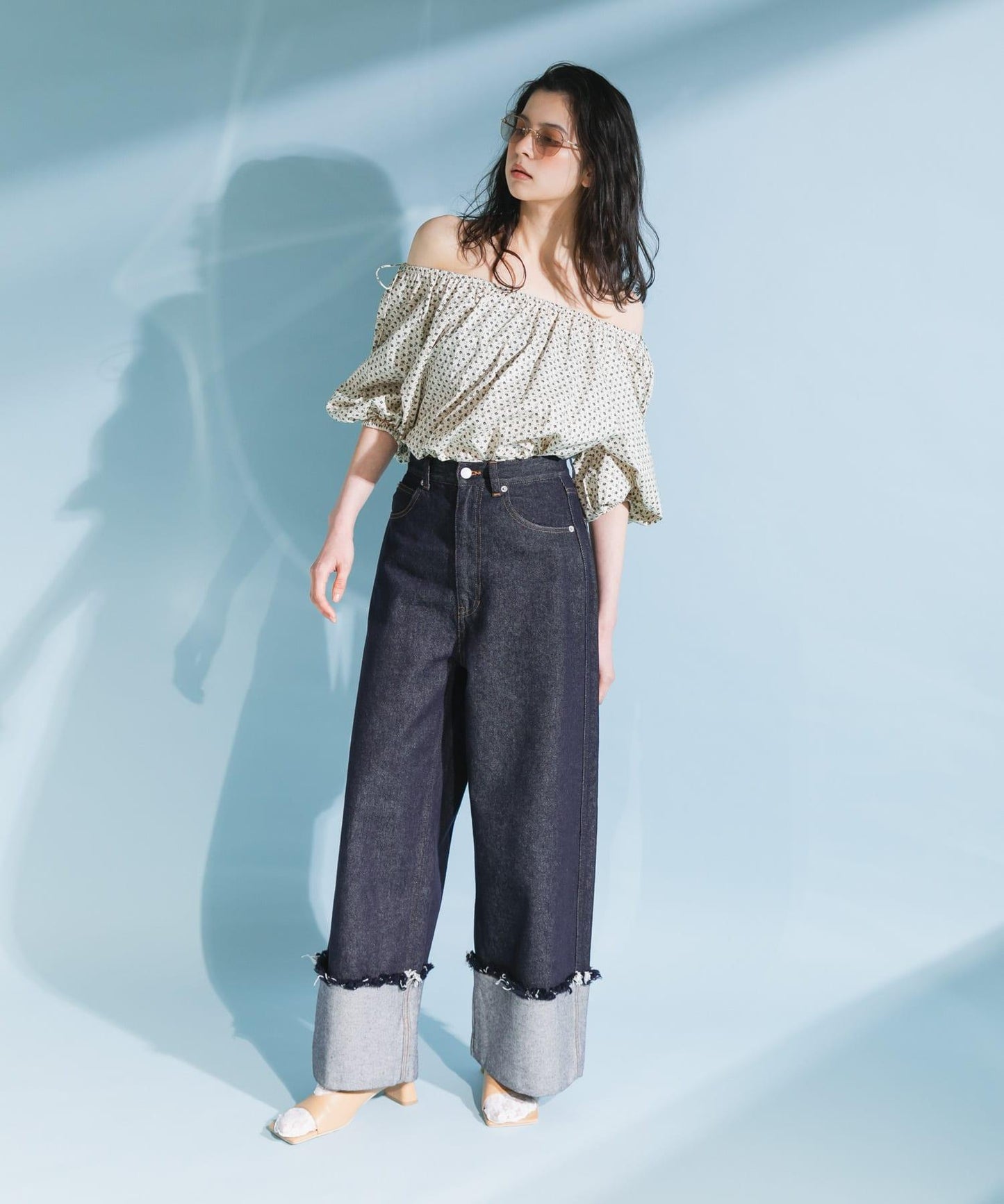 2WAY花卉印花襯衫