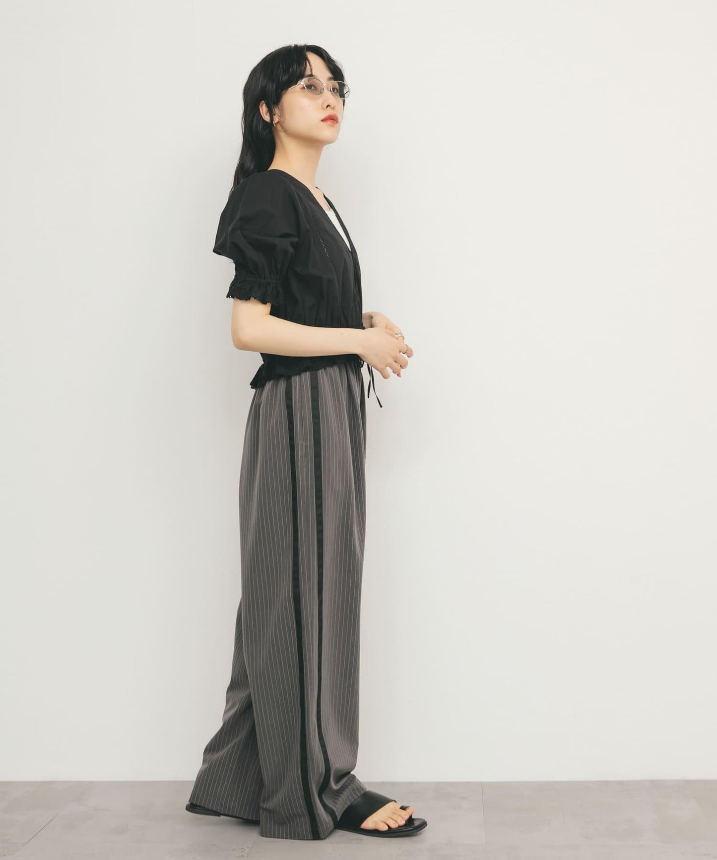 2WAY簡約蕾絲襯衫