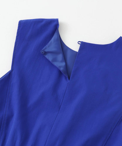 無袖抽繩連衣裙