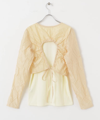 層疊褶皺長袖T恤