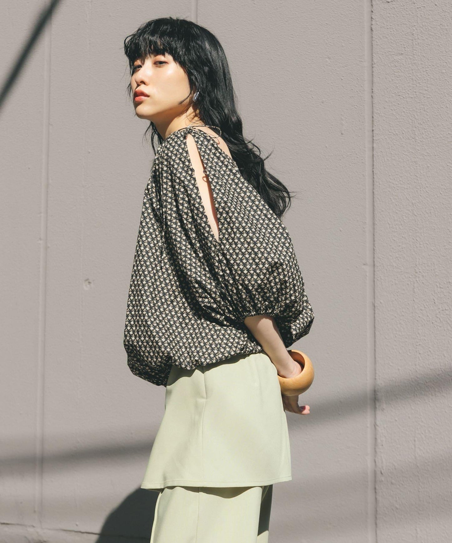 2WAY花卉印花襯衫