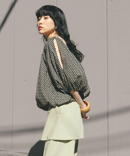 2WAY花卉印花襯衫