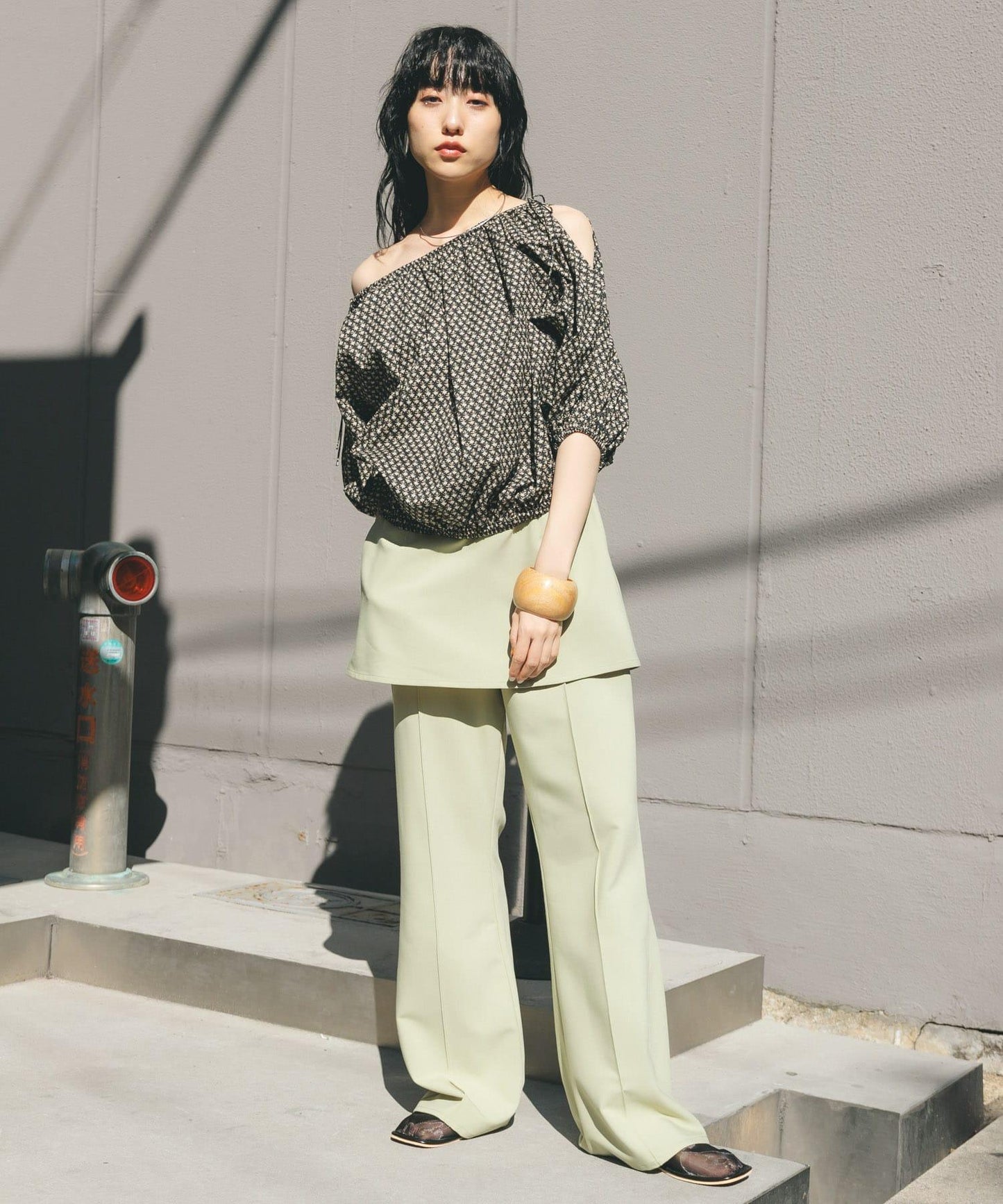 2WAY花卉印花襯衫