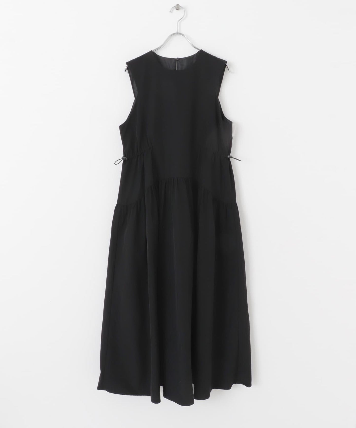 無袖抽繩連衣裙