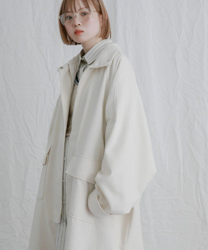 立領圈圈呢大衣