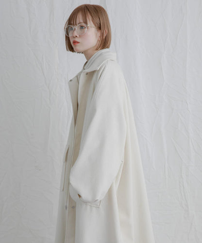 立領圈圈呢大衣