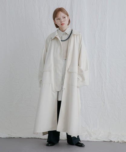 立領圈圈呢大衣