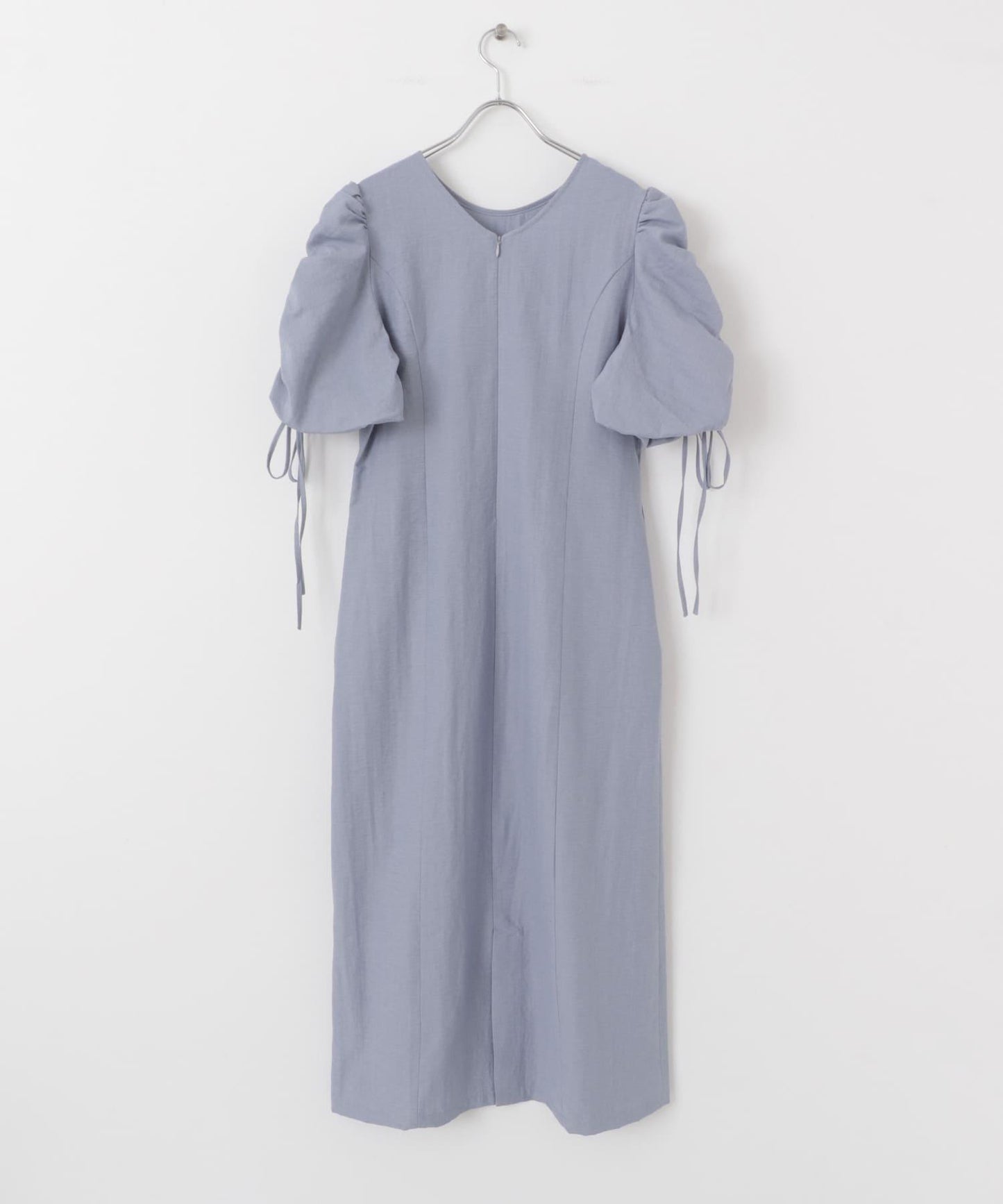 2尺碼可選抽繩袖連衣裙