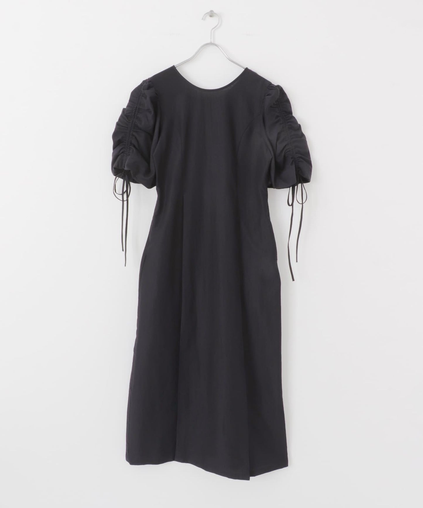 2尺碼可選抽繩袖連衣裙