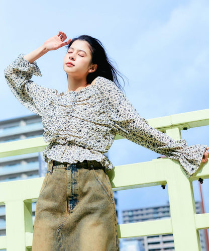 花卉印花吊帶背心上衣