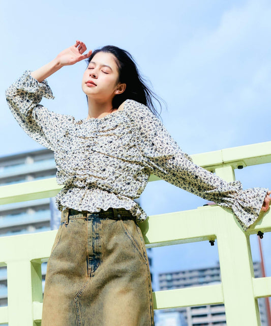 花卉印花吊帶背心上衣