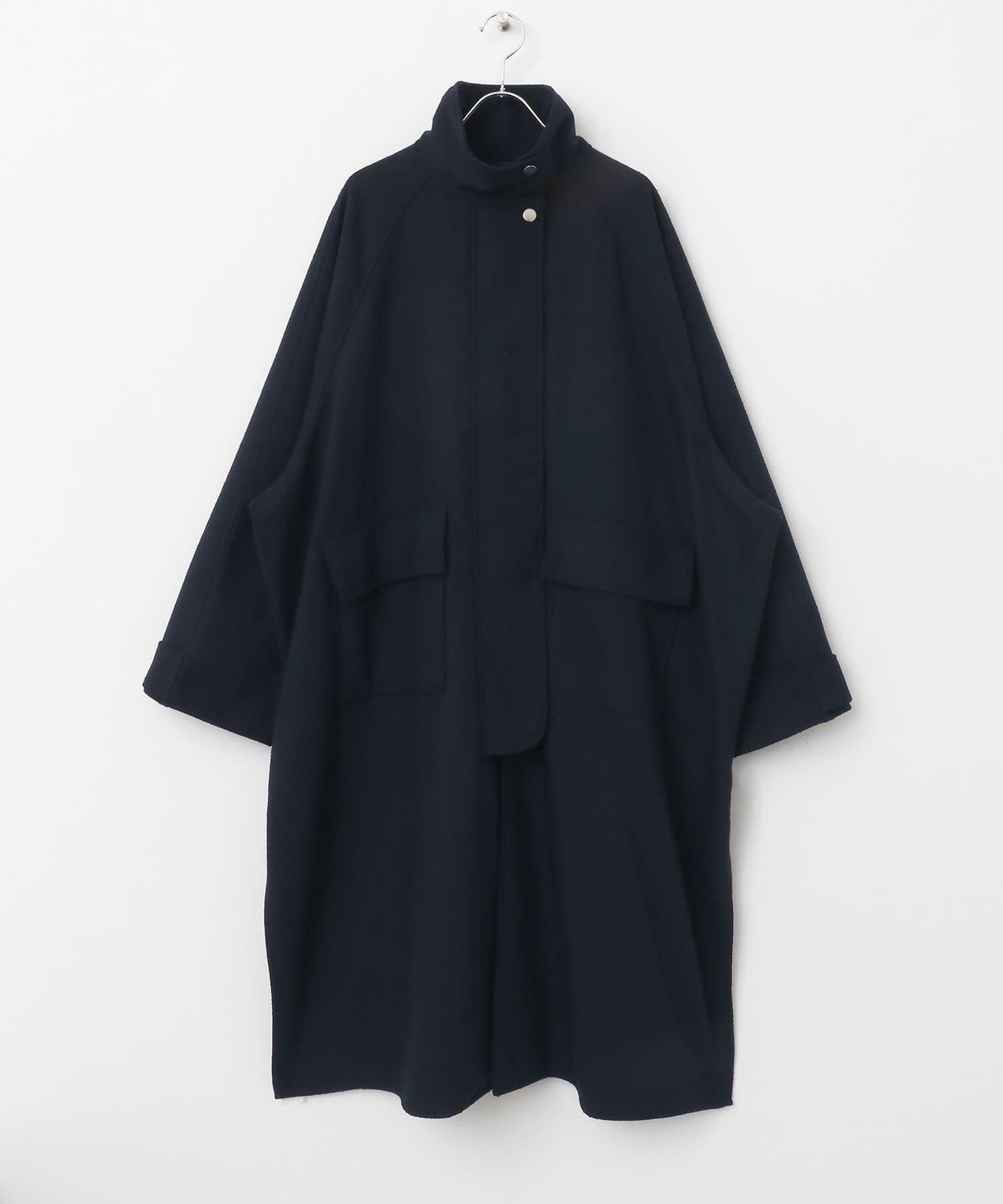 立領圈圈呢大衣