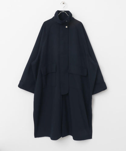 立領圈圈呢大衣