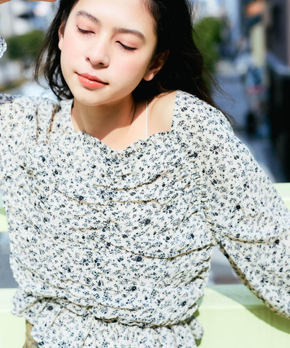 花卉印花吊帶背心上衣