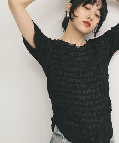 褶皺透視上衣
