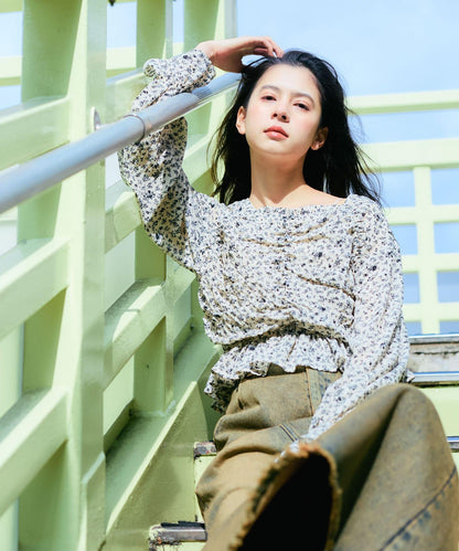 花卉印花吊帶背心上衣