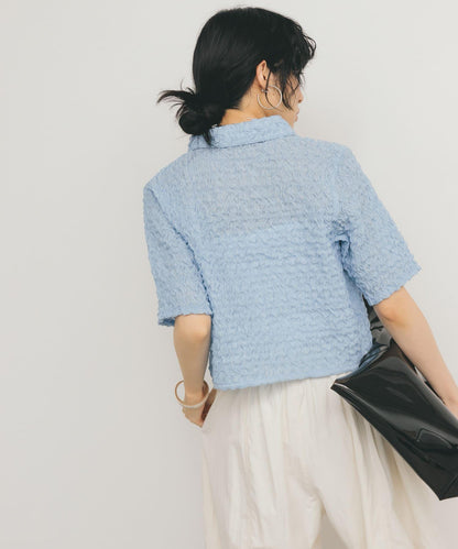 爆米花短款襯衫