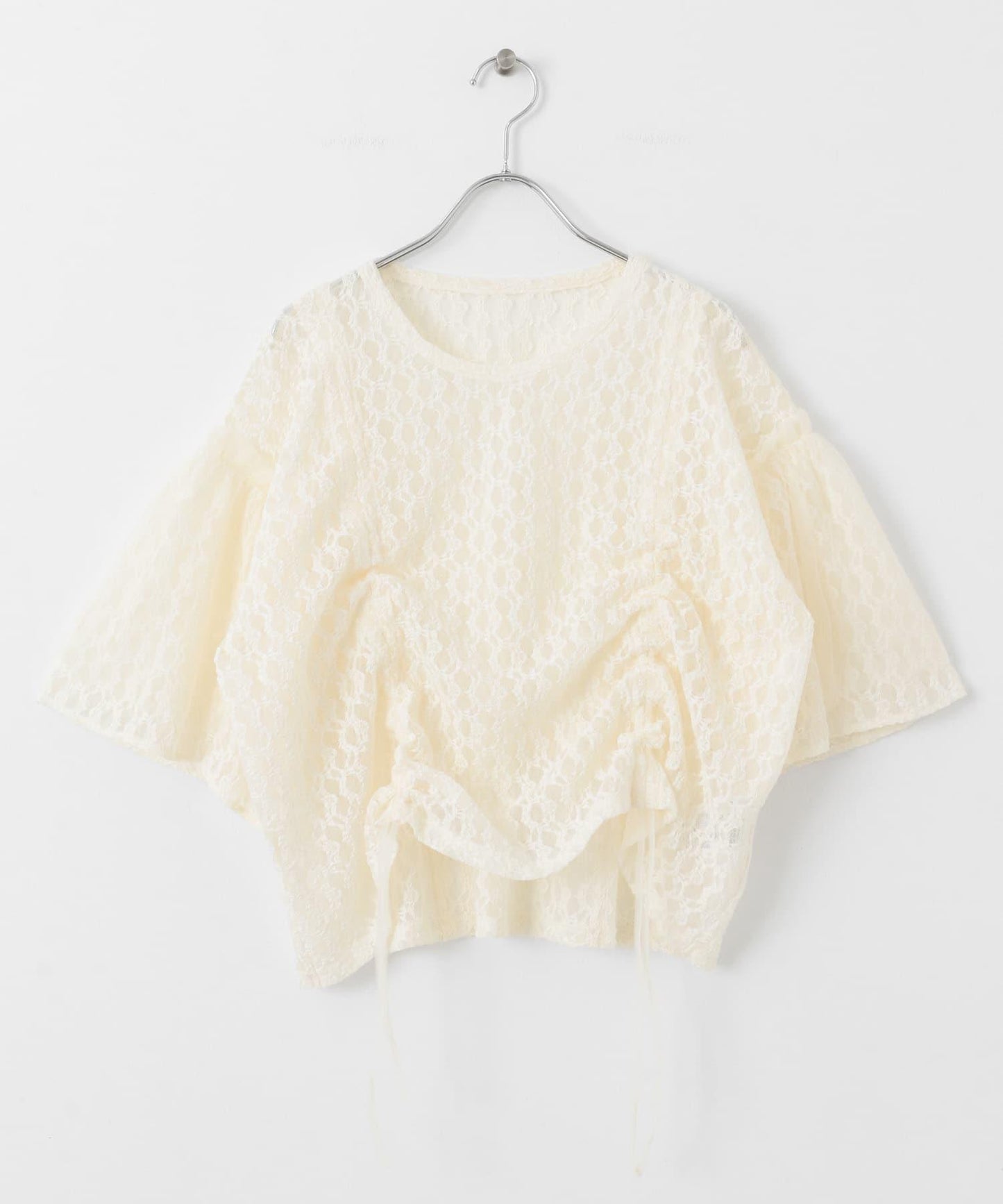 抽繩蕾絲上衣