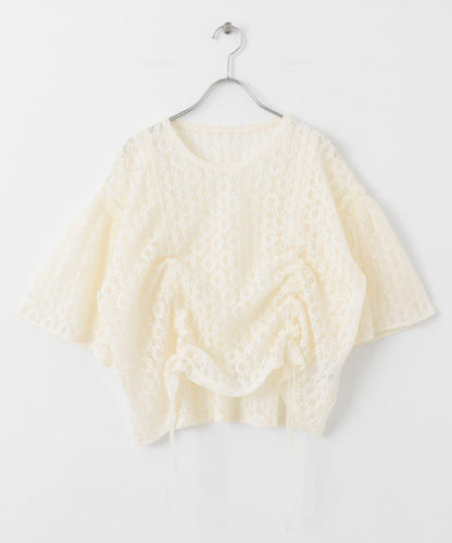 抽繩蕾絲上衣