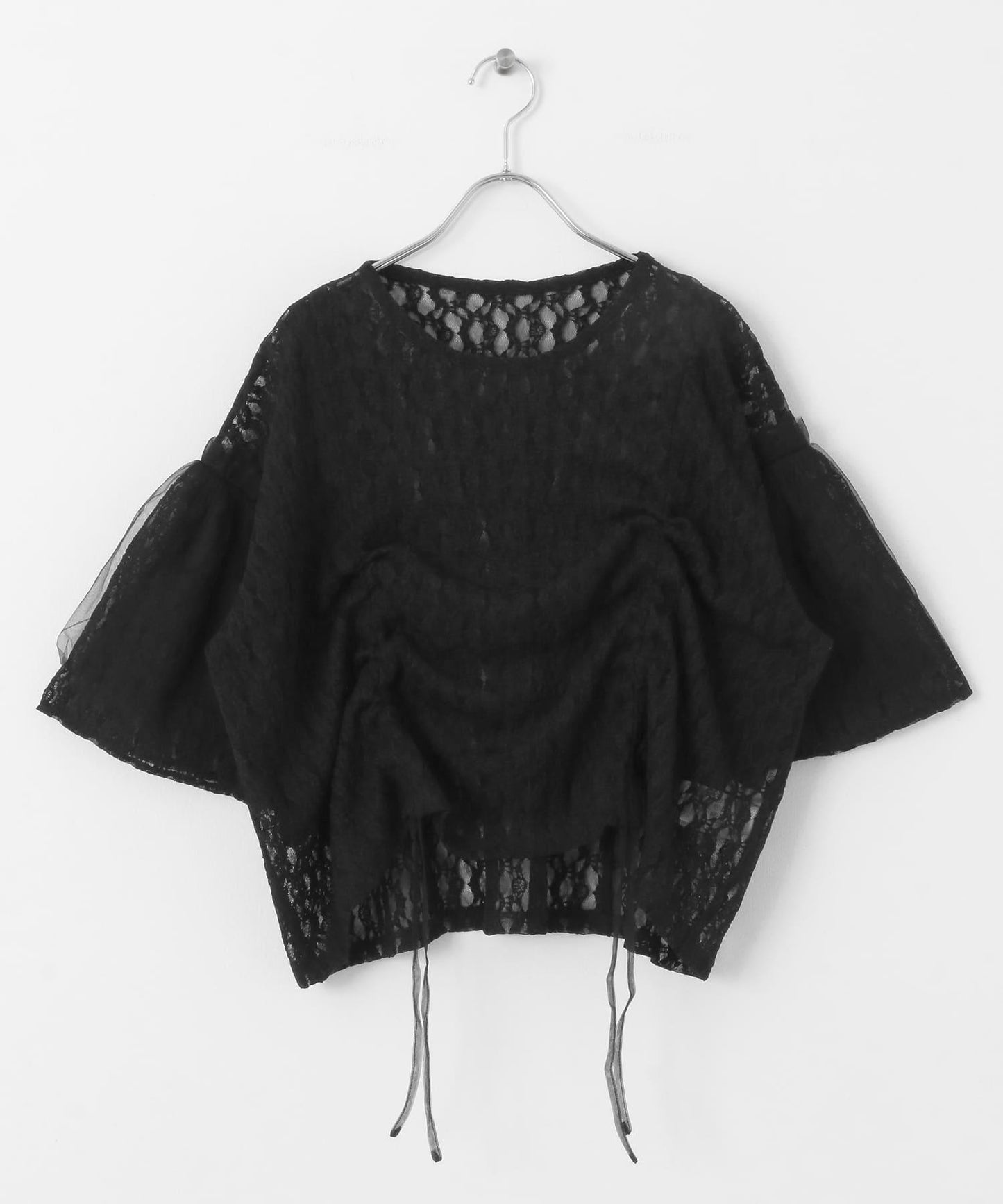 抽繩蕾絲上衣