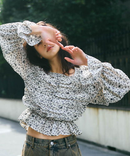 花卉印花吊帶背心上衣