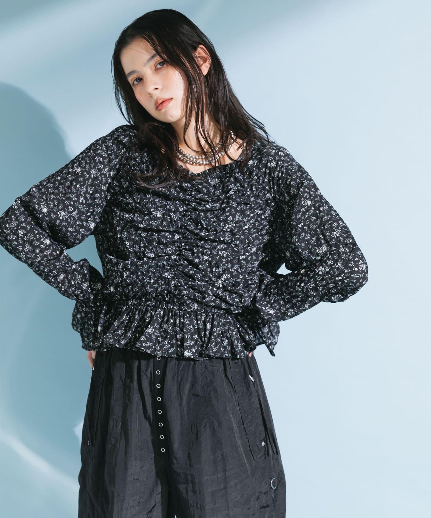 花卉印花吊帶背心上衣