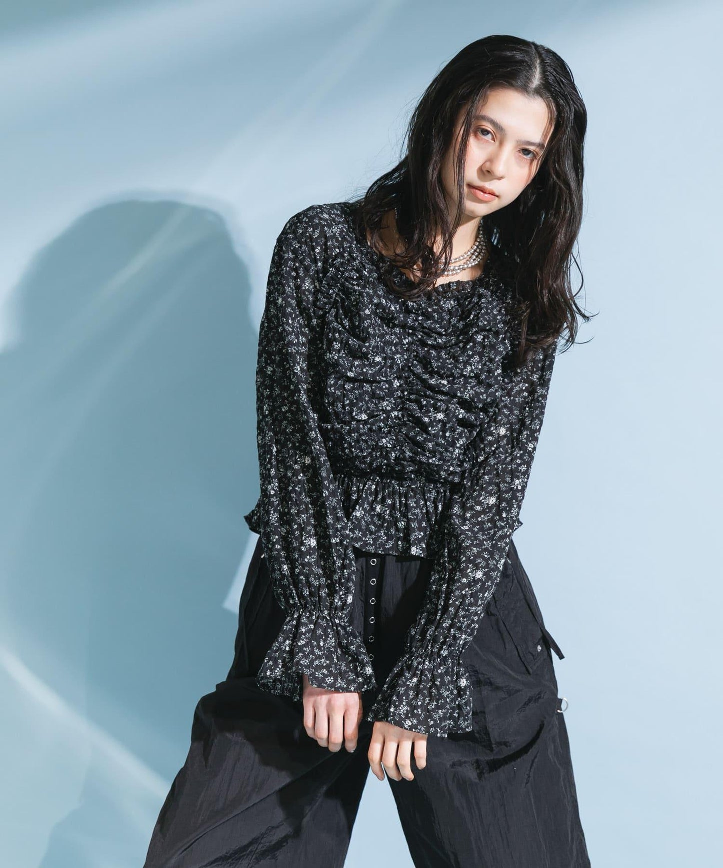 花卉印花吊帶背心上衣