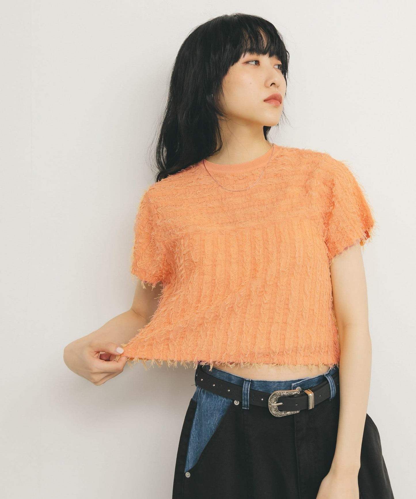 迷你流蘇針織T恤