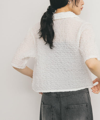 爆米花短款襯衫