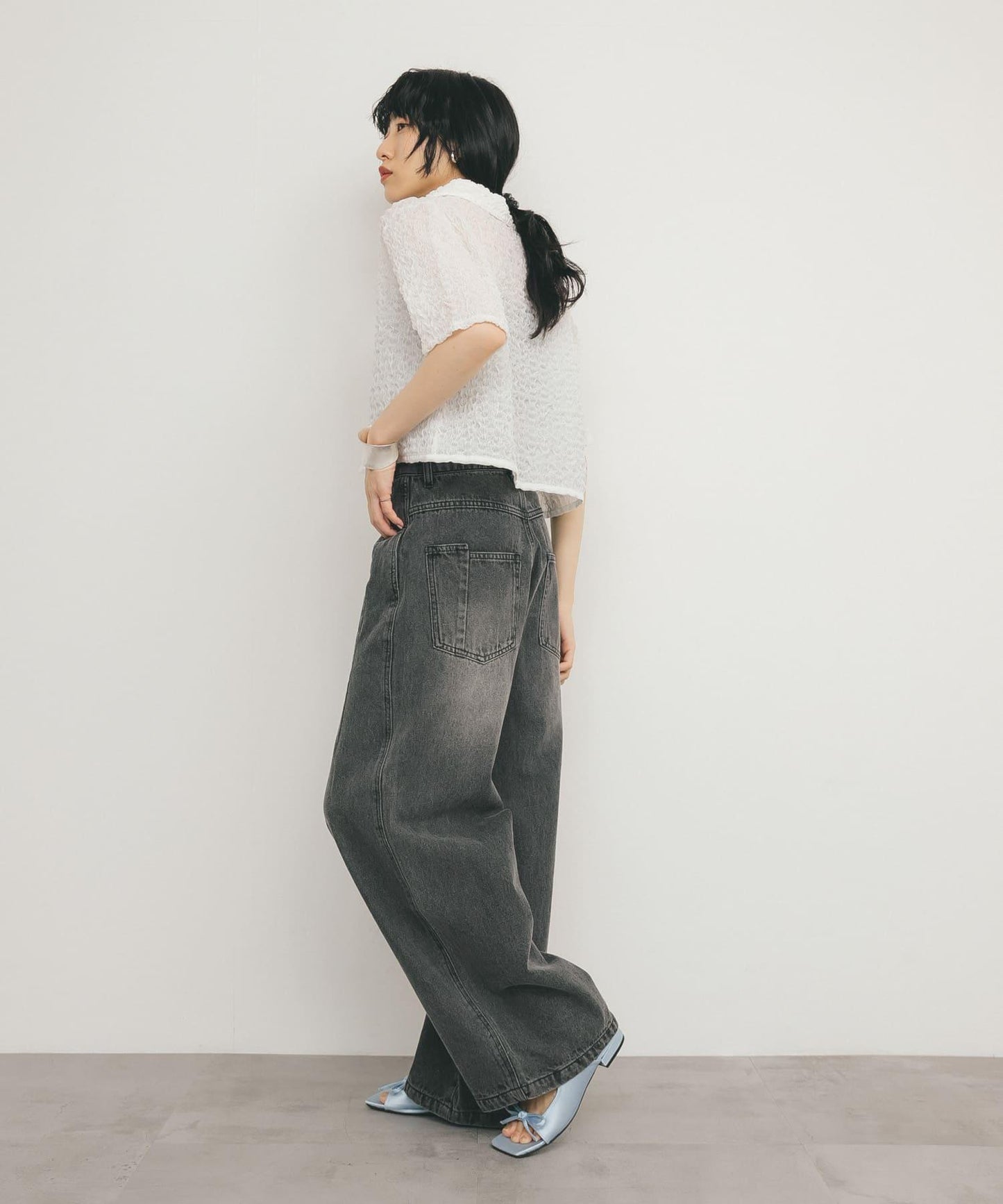 爆米花短款襯衫