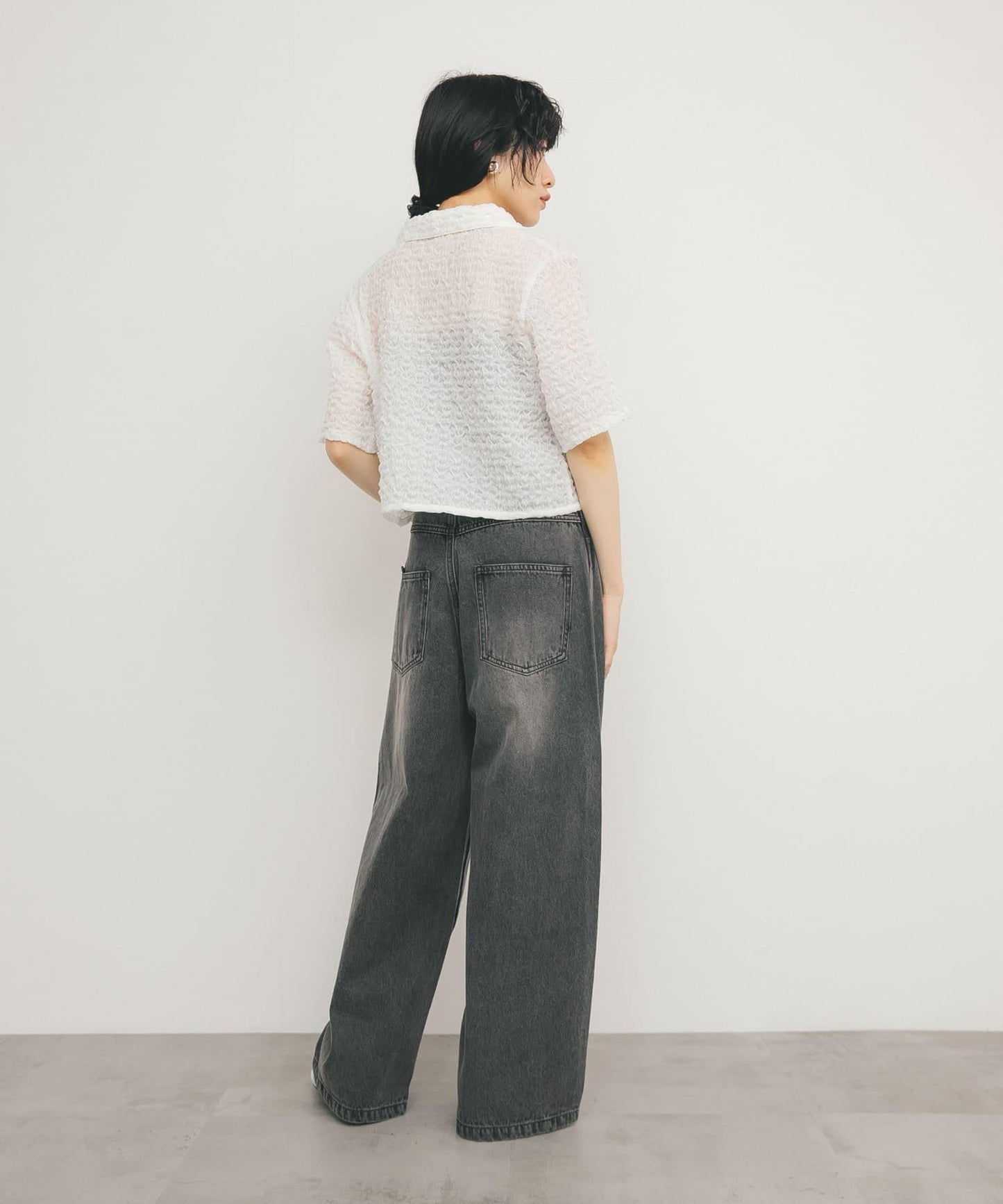 爆米花短款襯衫