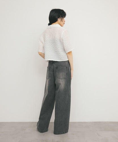 爆米花短款襯衫