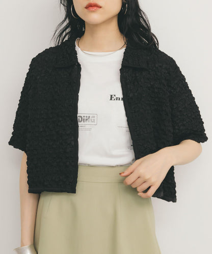 爆米花短款襯衫