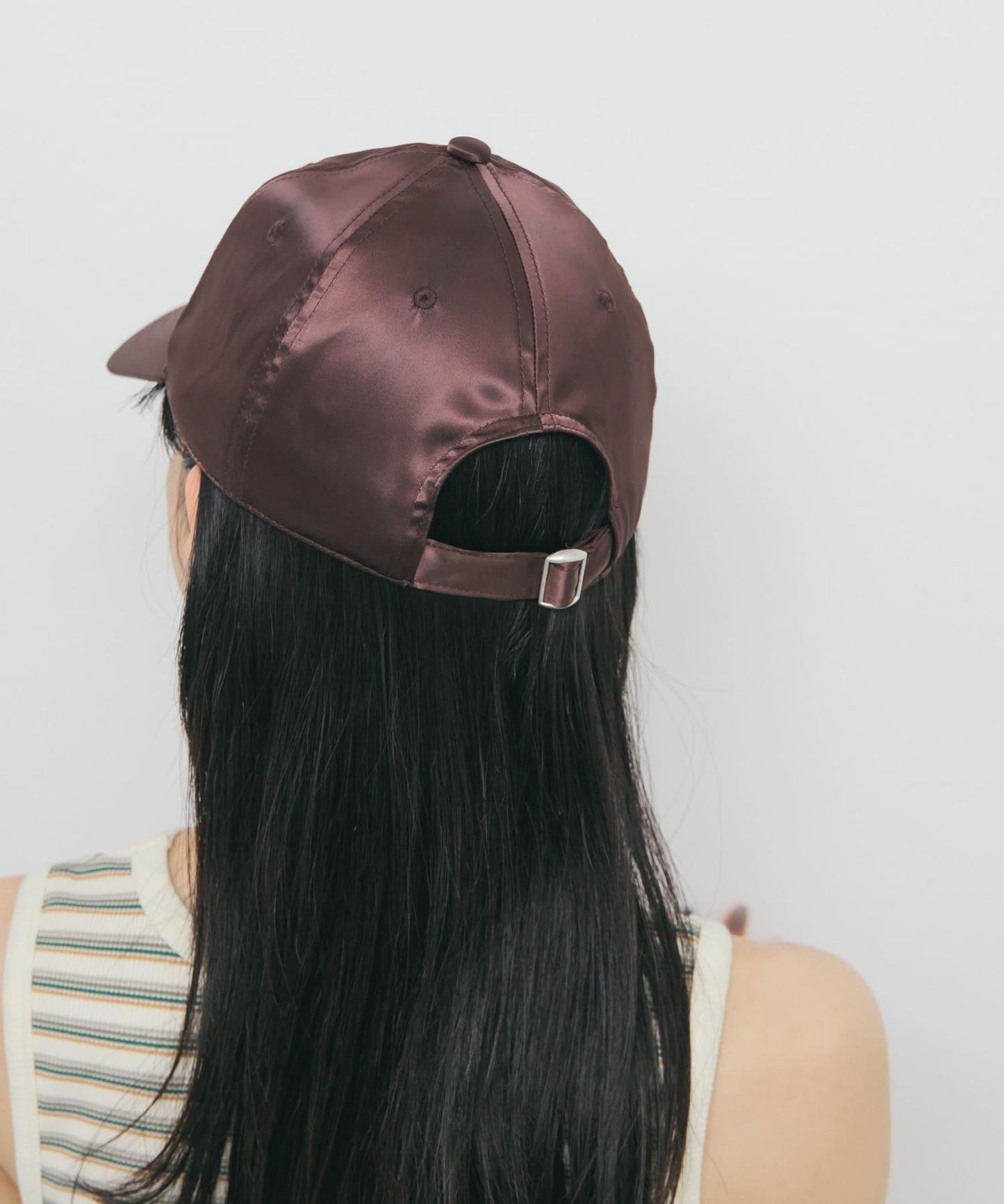 立體刺繡緞面棒球帽