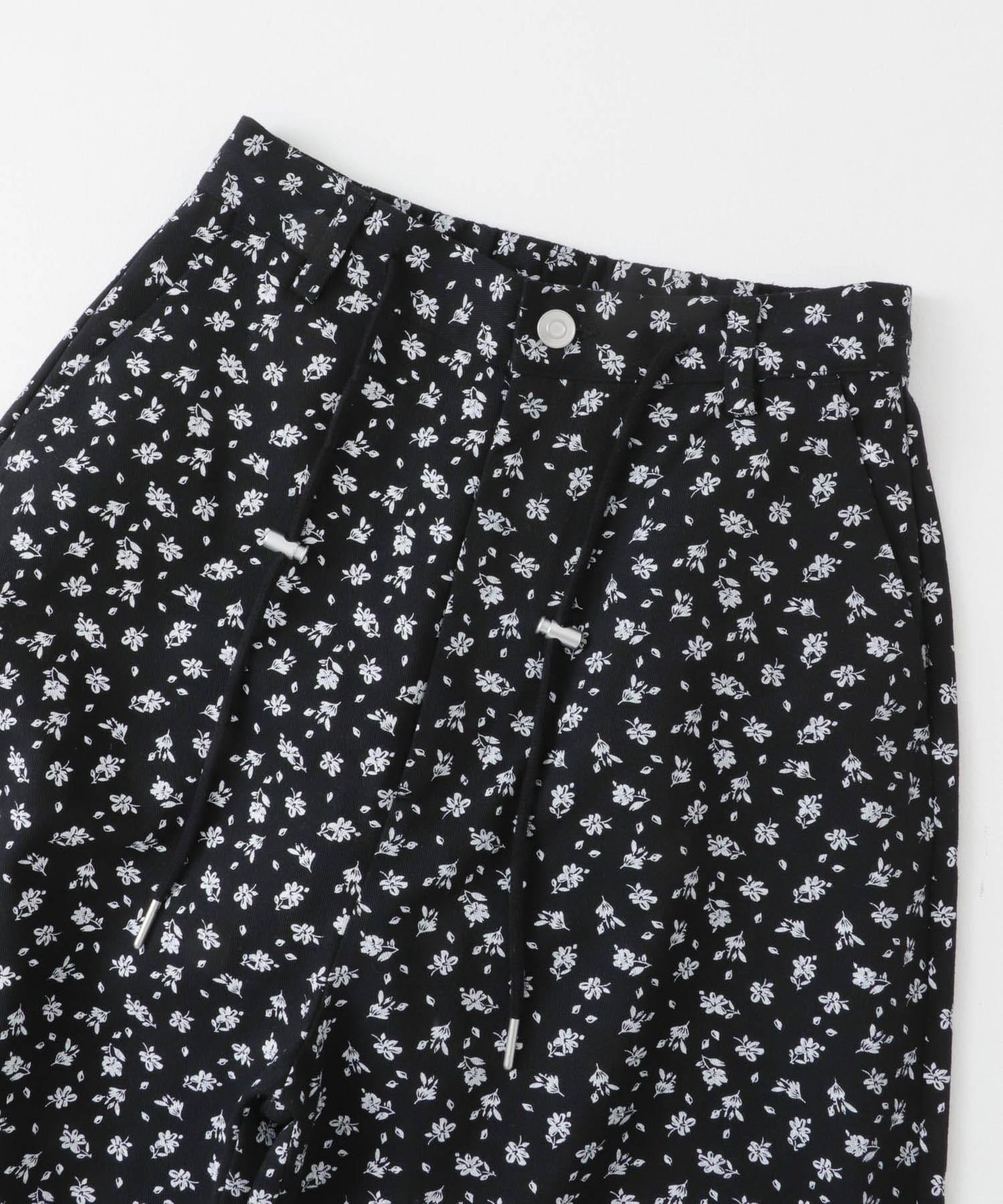 花卉印花抽繩褲