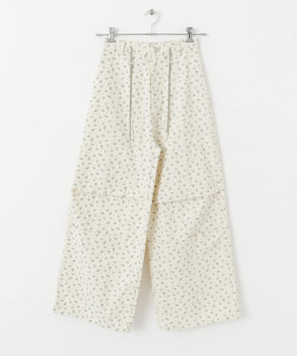 花卉印花抽繩褲