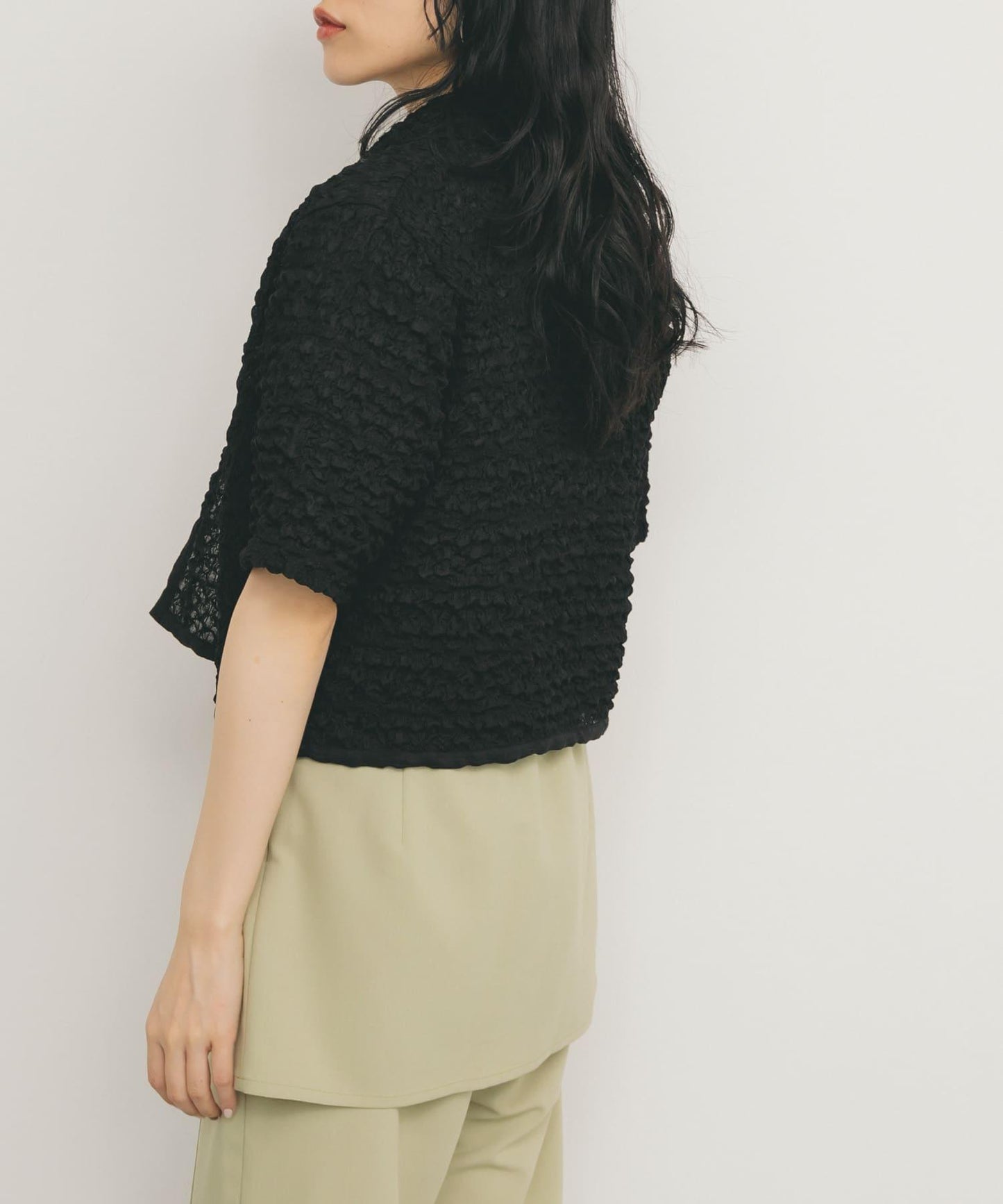 爆米花短款襯衫