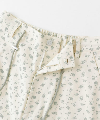 花卉印花抽繩褲