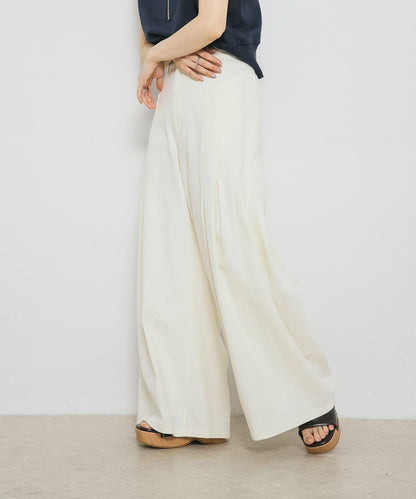 2尺碼可選側褶寬鬆長褲
