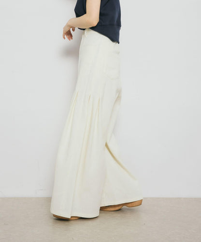 2尺碼可選側褶寬鬆長褲