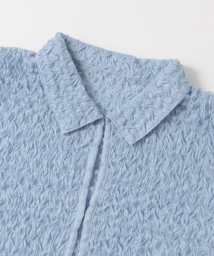 爆米花短款襯衫